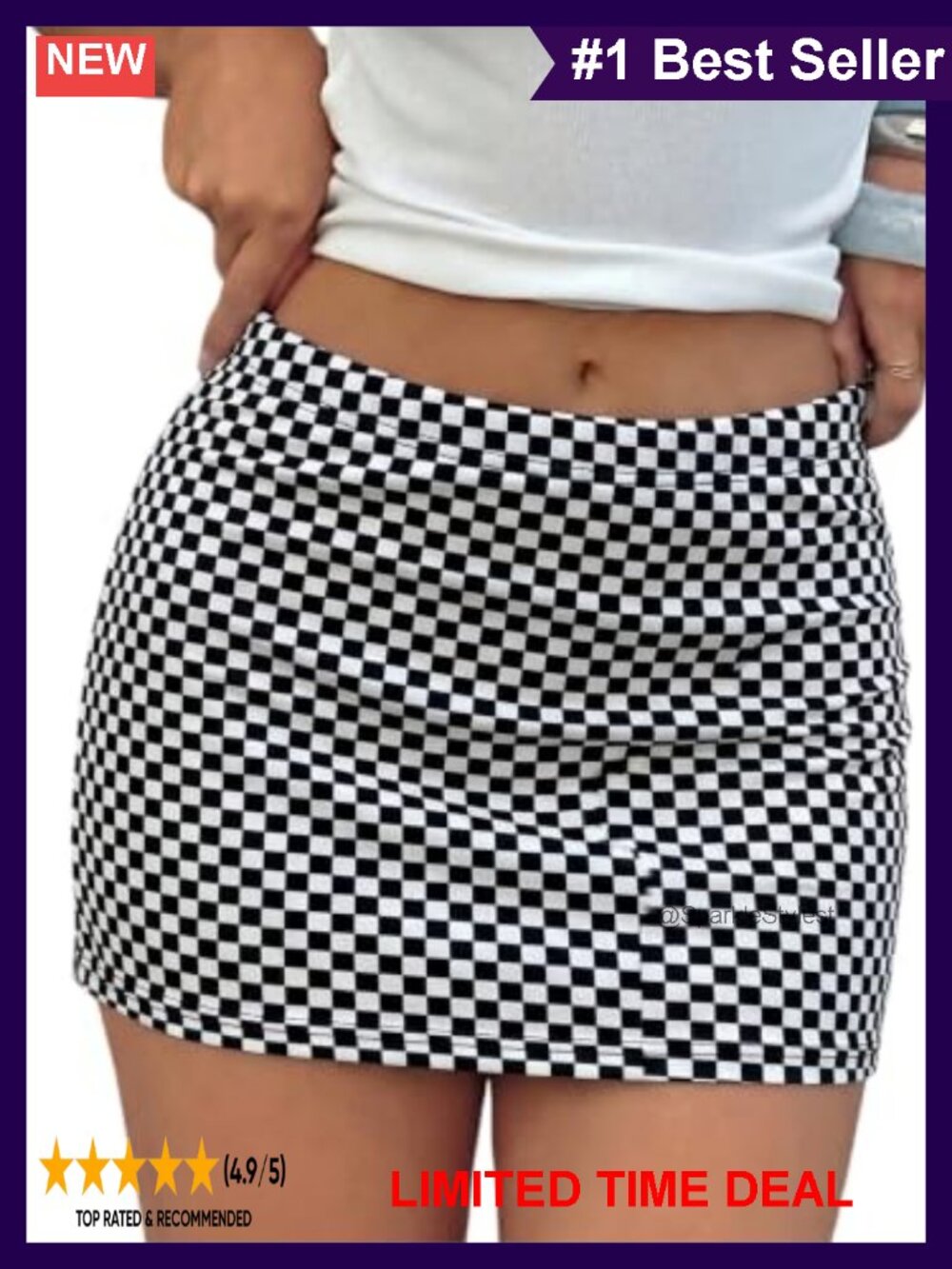 Low Rise Plaid Mini Skirt with Built-In Shorts Y2K Tennis Skort